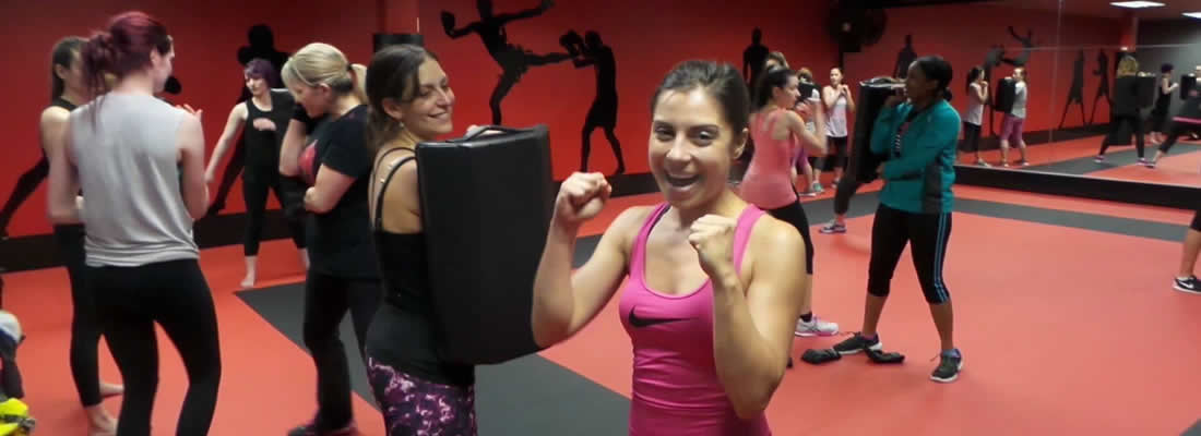Hands-on women’s self-defense training